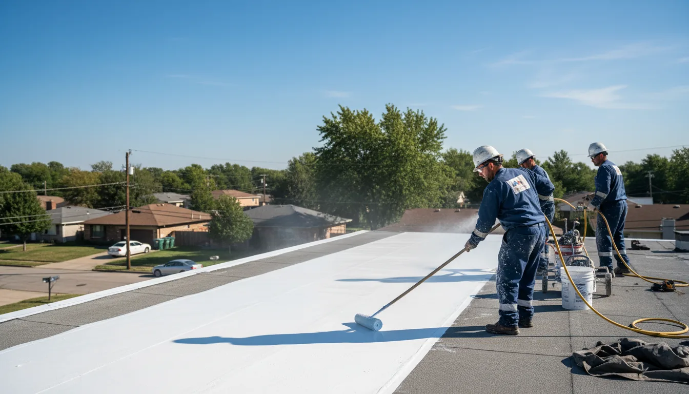 Commercial roof coating in Ferris, TX near me